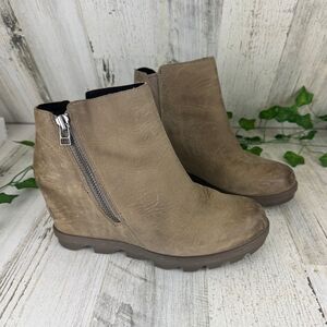 Sorel NL3365 Joan of Arctic Wedge II Waterproof Leather Side Zip Women Boots 8